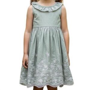 Blueberi‎ Boulevard Sage Dress with Floral Detail